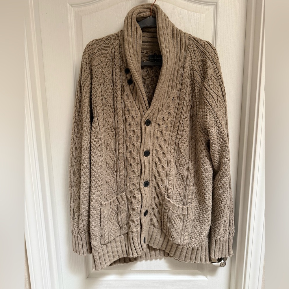 LL Bean Signature Fisherman Cardigan